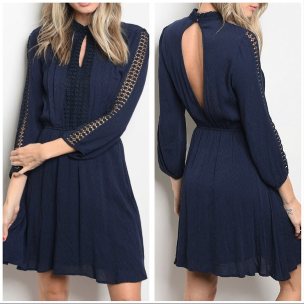 Fun boho Navy Dress❤️
